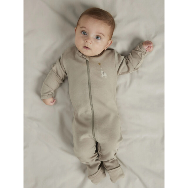 Name It Unisex kinder bodysuit nbnnightsuit 2-pack beige dierenprint 13250816-Jet Stream large