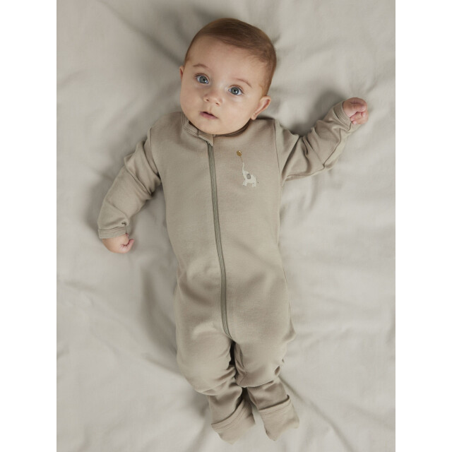 Name It Unisex kinder bodysuit nbnnightsuit 2-pack beige dierenprint 13250816-Jet Stream large