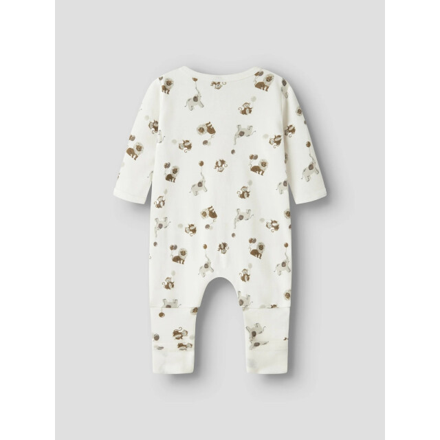 Name It Unisex kinder bodysuit nbnnightsuit 2-pack beige dierenprint 13250816-Jet Stream large