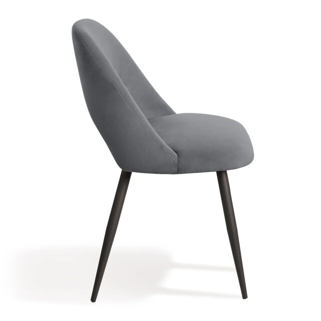 CaliCosy Lot de 2 chaises de séjour en tissu avec piètement en métal noir l58 cm - 3436968 large