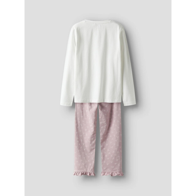 Name It Meisjes lange pyjama set nkfragna wit/lila strikjes print 13249386-Keepsake Lilac large