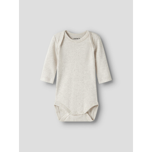 Name It Unisex kinder bodysuit nbnbody 3-pack beige/wit dierenprint 13250815-Jet Stream large