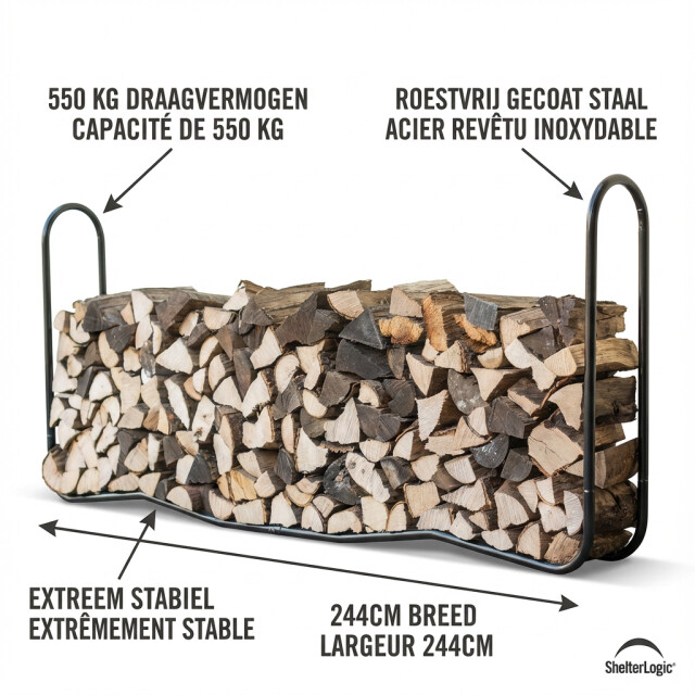 ShelterLogic ® sl90451 houtopslag buiten brandhoutrek 25x244x99 cm 3047917 large
