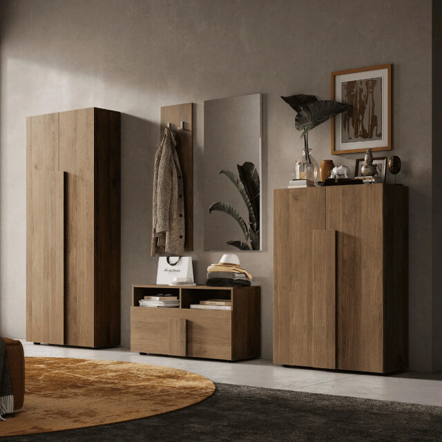 CaliCosy Ingangskast 2 deuren, 2 interne planken en een kledingrek h187 cm jupiter 3438117 large