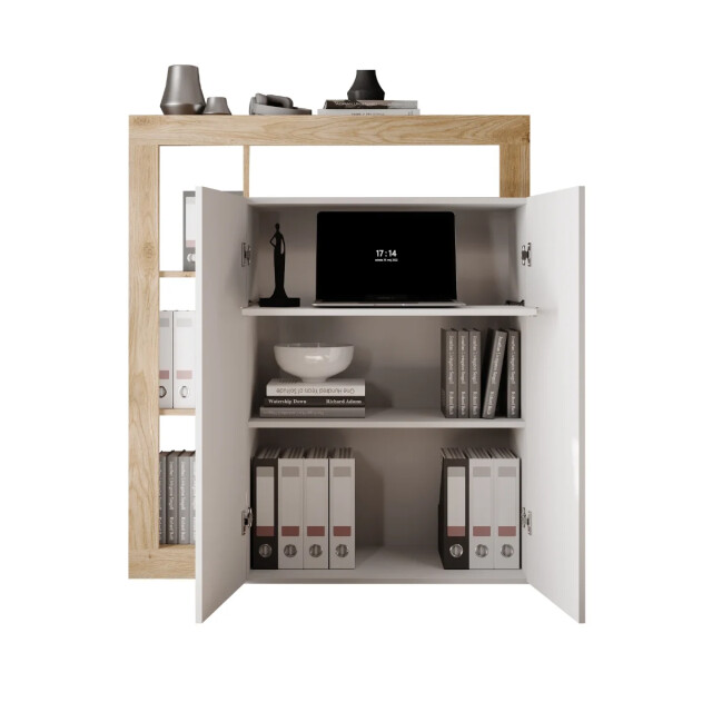 CaliCosy Opbermeubel met 2 deuren, om te bouwen tot bureau, h127 cm hamburg 3438116 large