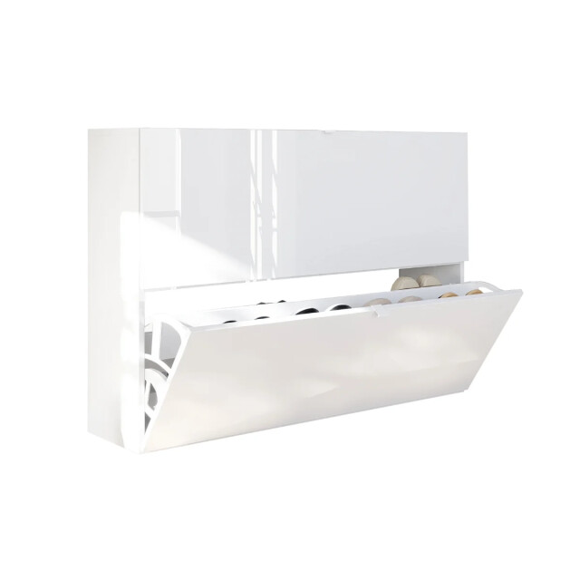 CaliCosy Schoenenkast met 2 opklapbare deurtjes, glanzend wit, l110 cm smile 3438119 large