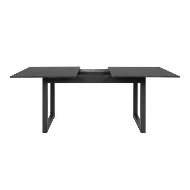 CaliCosy Uitschuifbare rechthoekige eettafel met antracietkleurig leisteeneffect l160/200 3438052 large