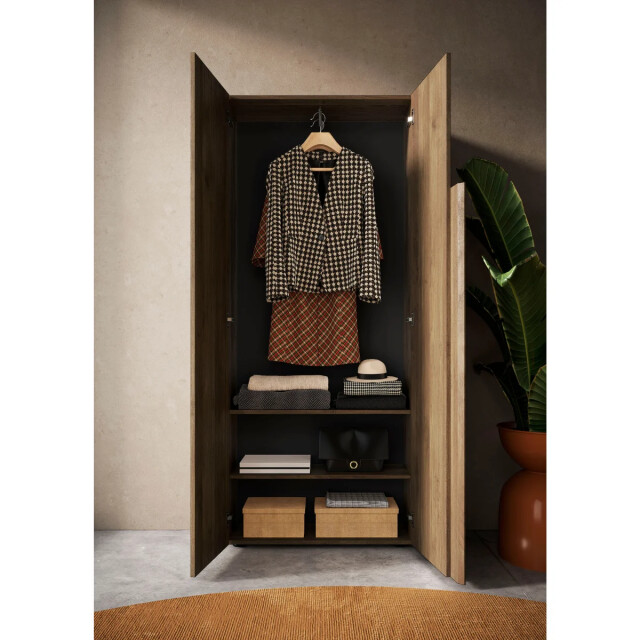 CaliCosy Ingangskast 2 deuren, 2 interne planken en een kledingrek h187 cm jupiter 3438117 large