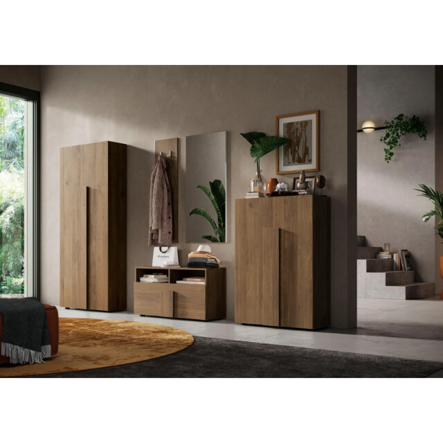 CaliCosy Ingangskast 2 deuren, 2 interne planken en een kledingrek h187 cm jupiter 3438117 large