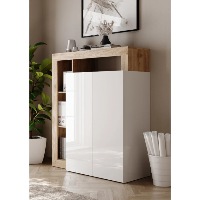 CaliCosy Opbermeubel met 2 deuren, om te bouwen tot bureau, h127 cm hamburg 3438116 large