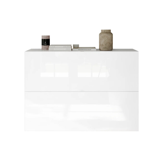 CaliCosy Schoenenkast met 2 opklapbare deurtjes, glanzend wit, l110 cm smile 3438119 large