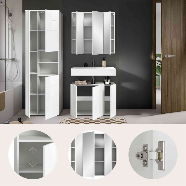 Furnilux Vira badkamer 3 delen hoogglans 3255966 large