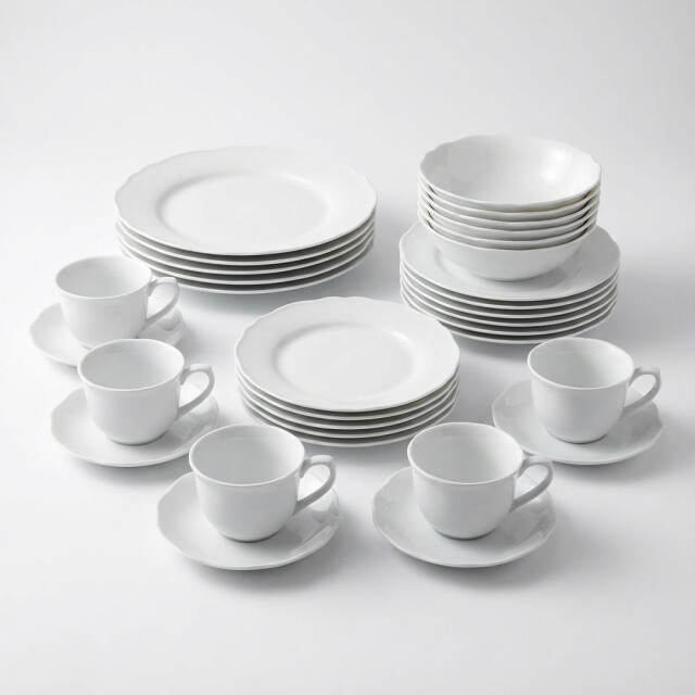 Secret de Gourmet Serviesset 6 persoons alma klassiek servies porselein 30-delig - 3047581 large