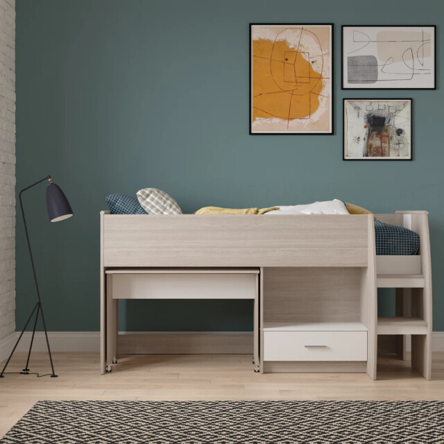 CaliCosy Combinatiebed met bureau 1 lade 90x200 cm lattenbodem inbegrepen l120,9 cm - 3084077 large