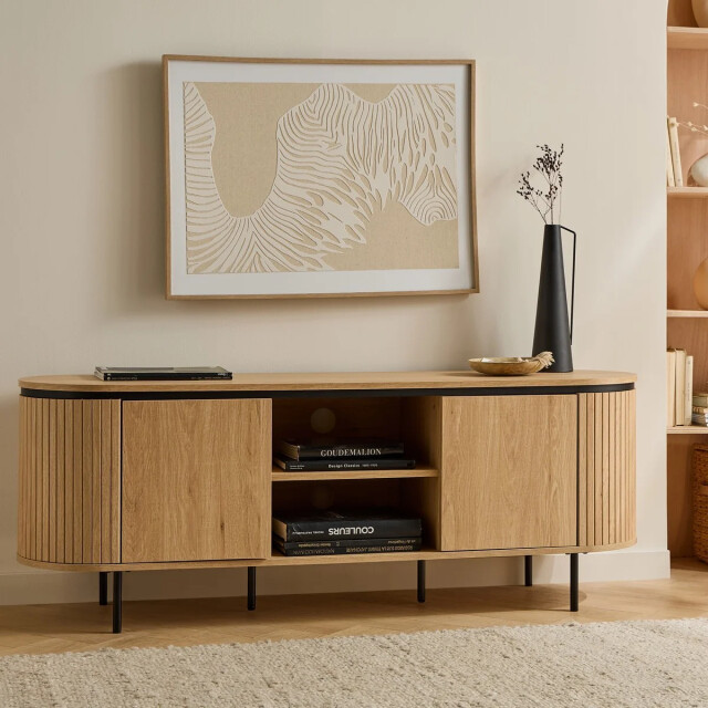 CaliCosy Tv-meubel met 2 deuren en zijkanten met groef l150 cm malaga 3205795 large