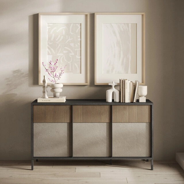 CaliCosy Klein buffetkastje met 3 deuren en 2 planken l156 cm everest 3439392 large