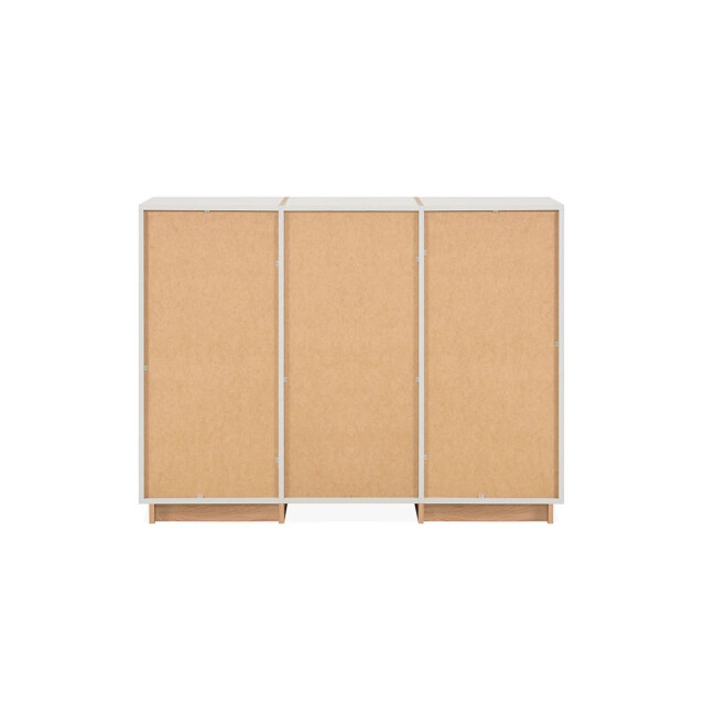 CaliCosy Buffetkast met 2 deuren en 3 lades, wit en hout, l 125 cm split 3439360 large