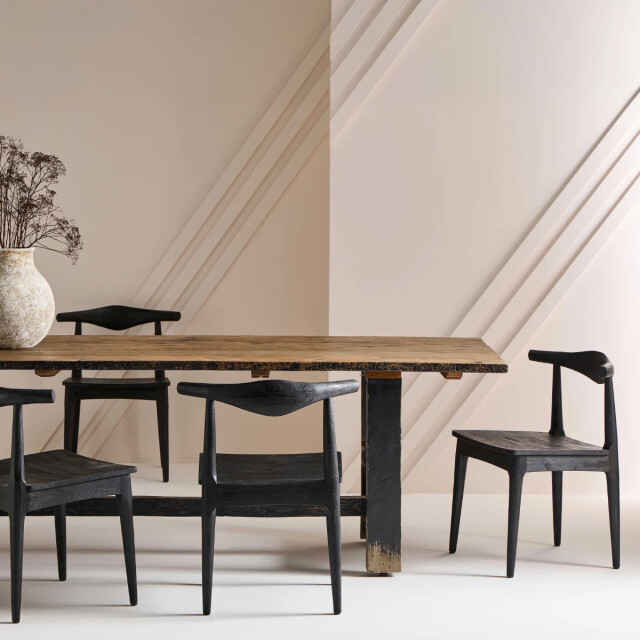 Signature Set van 2 zwarte massief acacia stoelen lucien 3439474 large