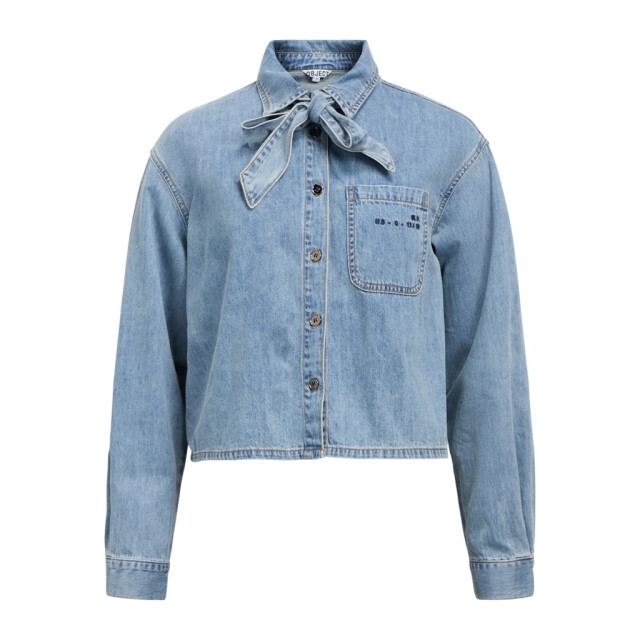 Object objvilma l/s re short shirt 1 23048036 medium blue 06615.264.0031 large