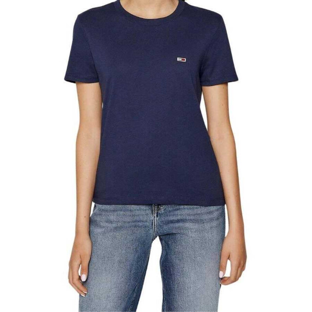 Tommy Hilfiger Dames logo crew neck regular t-shirt UTNA316_navy large