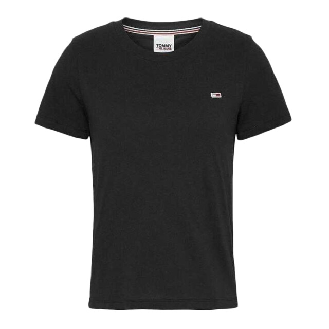 Tommy Hilfiger Dames logo crew neck regular t-shirt UTNA316_black large