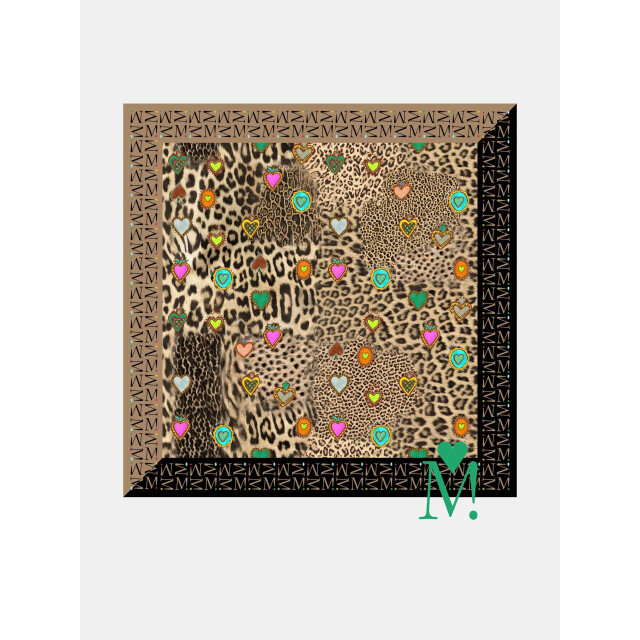 Mucho Gusto ® t-shirt lange mouwen zwart gemengde dieren harten print MUCHO GUSTO® T-shirt Lange mouwen zwart gemengde Dieren Harten Print large