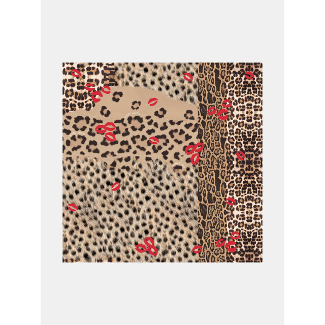 Mucho Gusto ® blouse sirmione gemengde dierenprint met kusjes MUCHO GUSTO® Blouse Sirmione Gemengde Dierenprint met Kusjes large