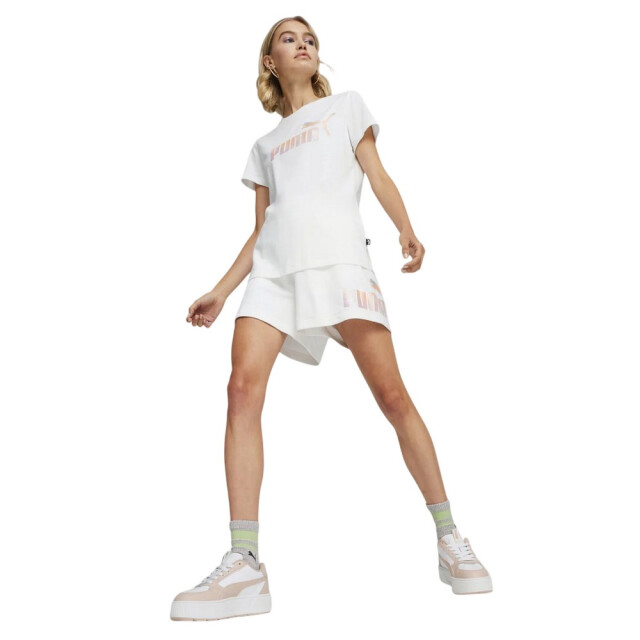 Puma Dames ess+ summer daze t-shirt UTPP4872_white large