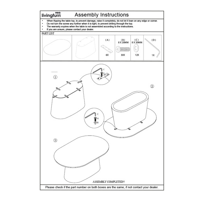 Livingfurn eetkamertafel novero 110x200x76cm 3285996 large