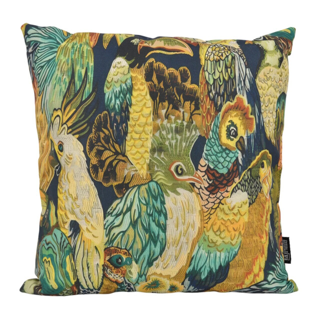 Gek op kussens! Sierkussen green parrots | 45 x 45 cm | katoen/linnen 3480765 large