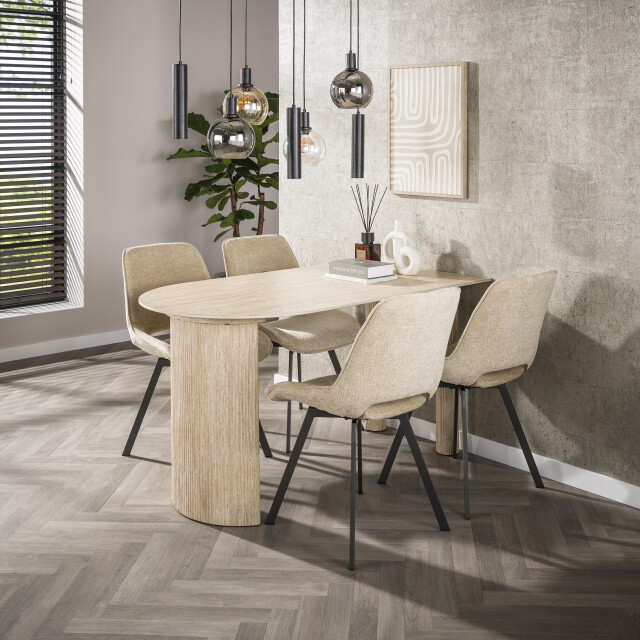 Hoyz stoel swivel draaibaar verpakt per 4 jaroq zand 3423809 large