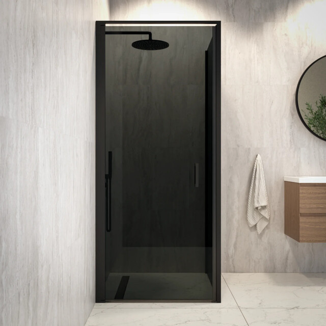 Mirlux Douchecabine vela 90 x 200 smoked glass zwart 3442730 large