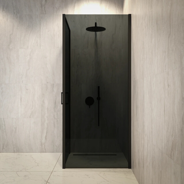 Mirlux Douchecabine vela 90 x 200 smoked glass zwart 3442730 large