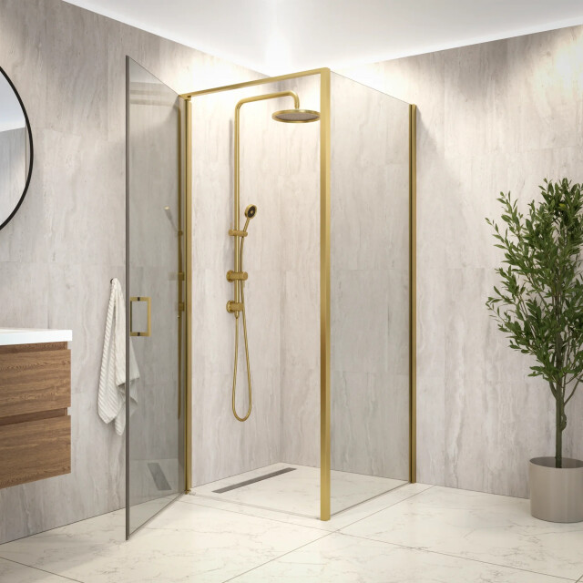 Mirlux Douchecabine vela 90 x 200 goud 3442725 large