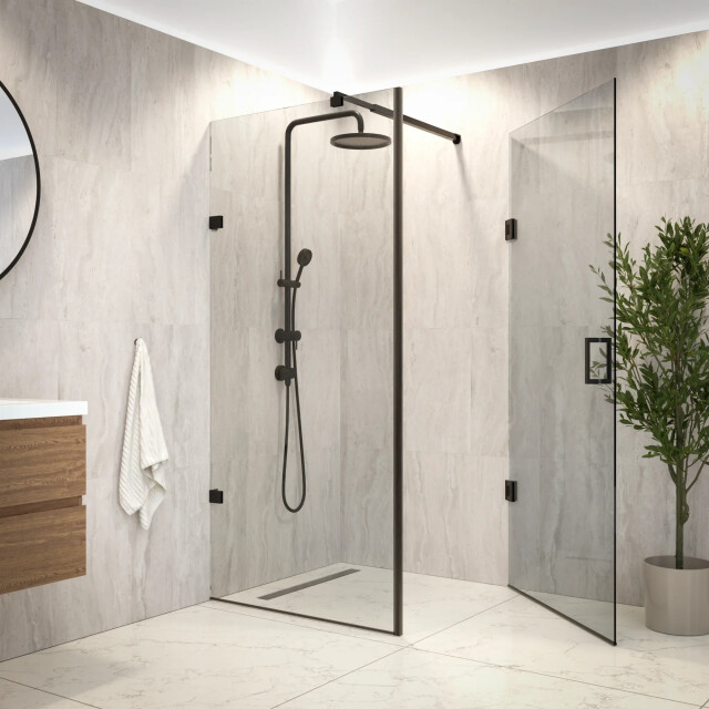 Mirlux Douchecabine mira 90 x 200 zwart 3442713 large