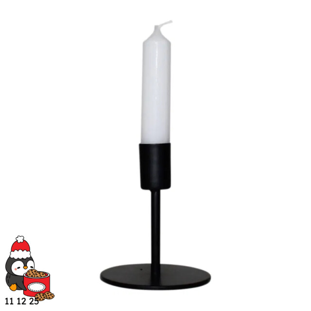 House Vitamin Candleholder basic metal black 8x8x10cm 2904931 large