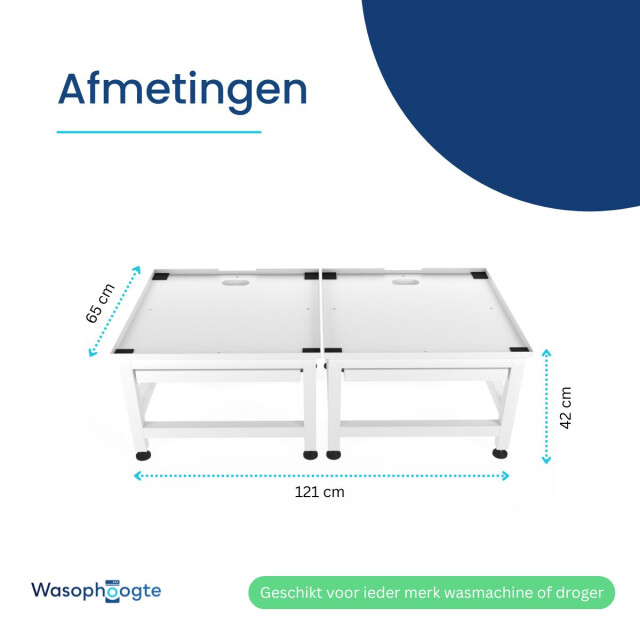 Wasophoogte Wasmachine verhoger – novapro met uittrekbaar plateau - 3445061 large