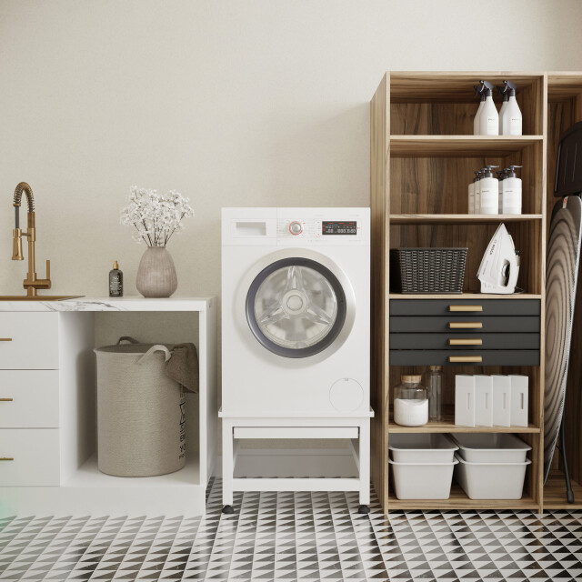 Wasophoogte Wasmachine verhoger – novapro met uittrekbaar plateau - 3445059 large