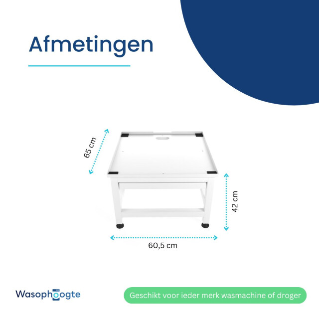 Wasophoogte Wasmachine verhoger – novapro met uittrekbaar plateau - 3445059 large