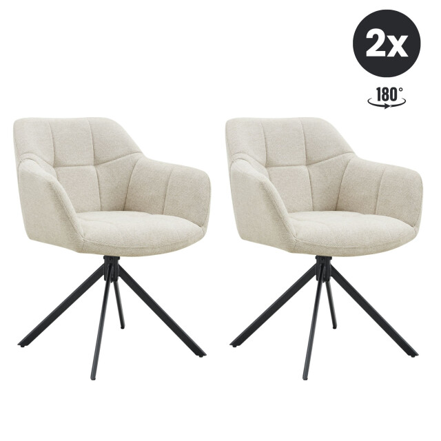 Multifurn 2x eetkamerstoel jesse linnen 3244139 large