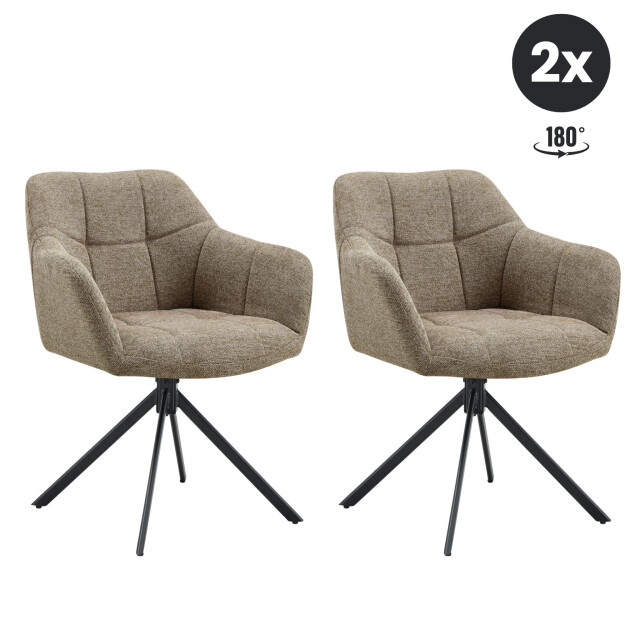 Multifurn 2x eetkamerstoel jesse linnen 3244138 large