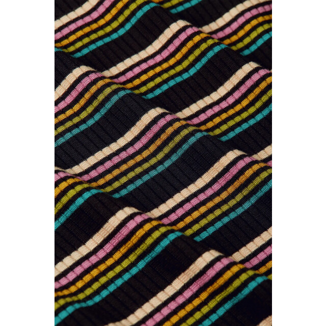 King Louie 10120 rollneck top frostine stripe 261 woodbine green 10120 large