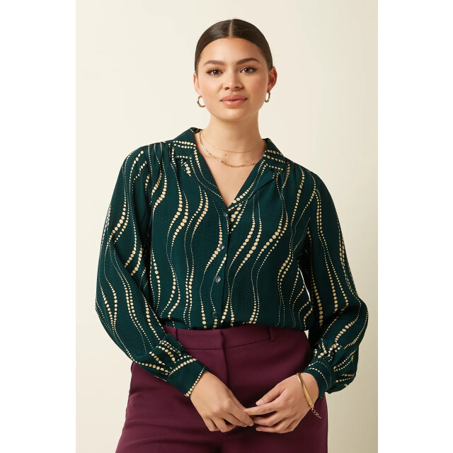 King Louie Bella blouse twirl 10028 pine green 10028 large
