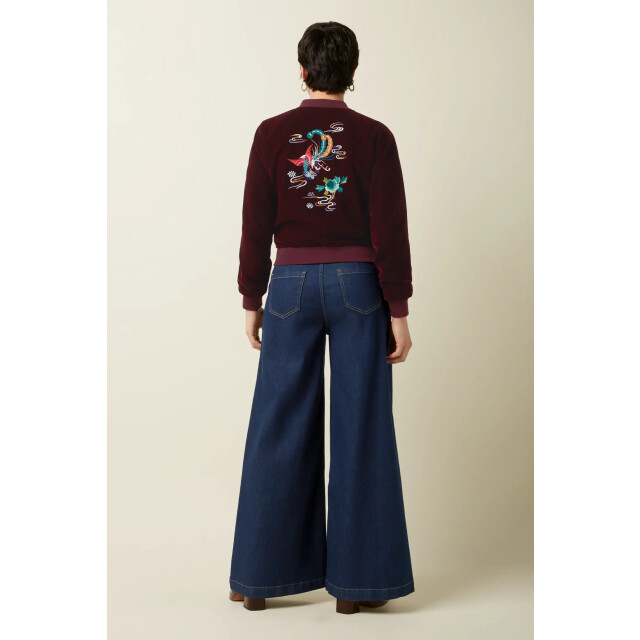 King Louie 09094 bessie jacket gamine velvet bordeaux red 09094 large