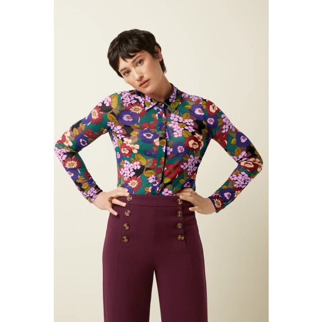 King Louie 09973 blouse ramone mesh muti color 09973 large