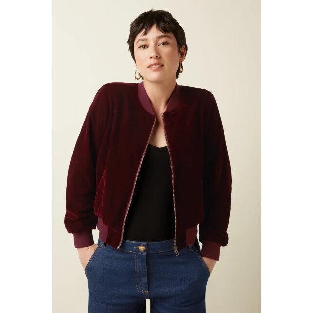 King Louie 09094 bessie jacket gamine velvet bordeaux red 09094 large