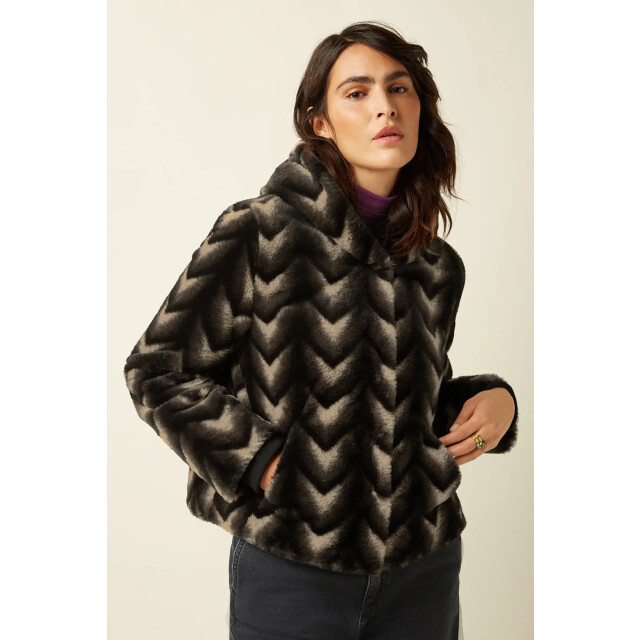 King Louie 09922 judy coat deco fur black 09922 large