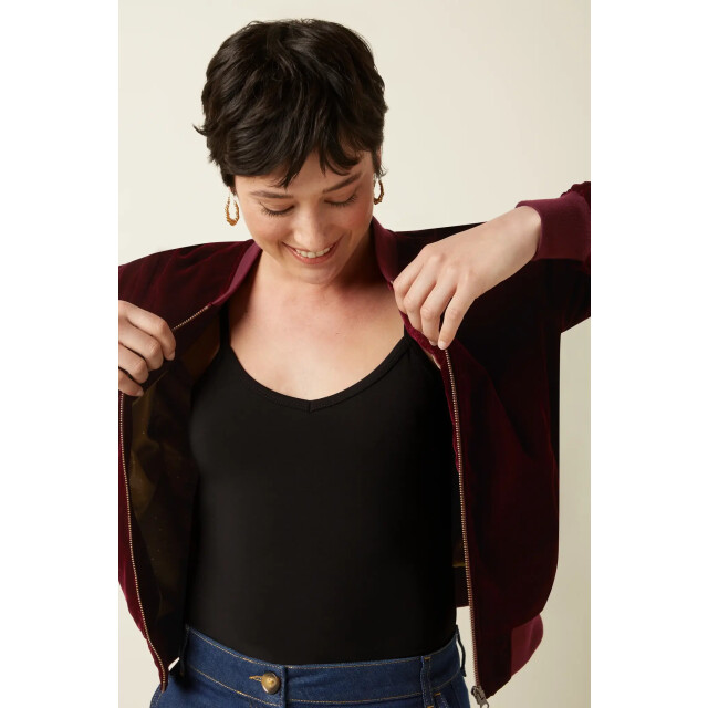 King Louie 09094 bessie jacket gamine velvet bordeaux red 09094 large