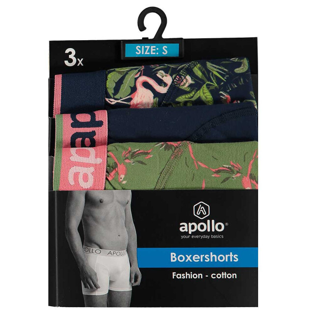 Apollo Heren boxershorts print 3-pack multicolor 000161500-115 large