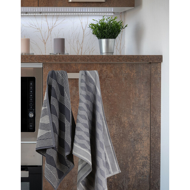 DoubleDry Luxe theedoeken set 6 stuks 50x70 cm 100% katoen hoge 3448177 large